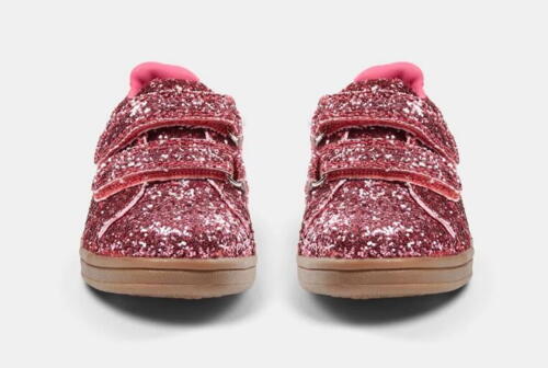 Coral pink Sofie Schnoor glimmer velcro sneaker - P231802-4041