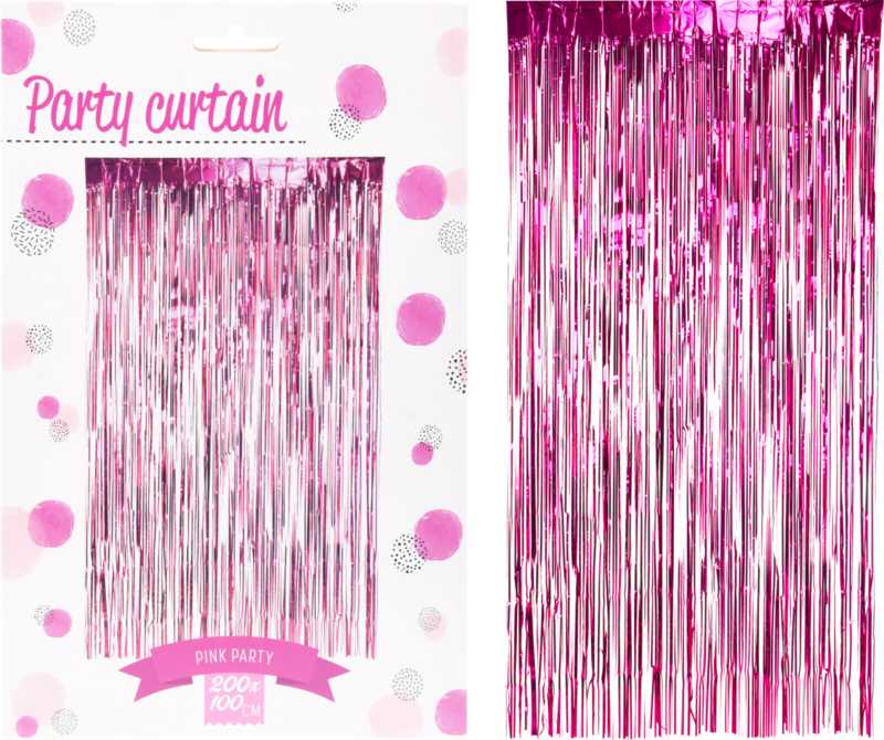 Fest gardin 200x100cm i pink