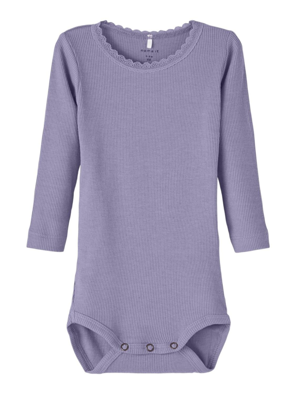 Lilla - lilac melange - Name it - rib body - 13198038