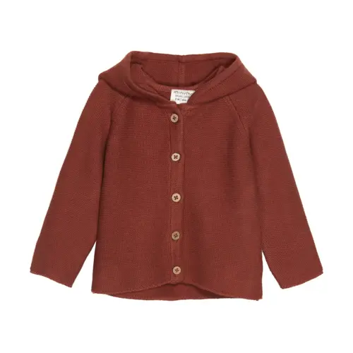 Brun - MinyMo - sweater med knapper - 113265 - 7220