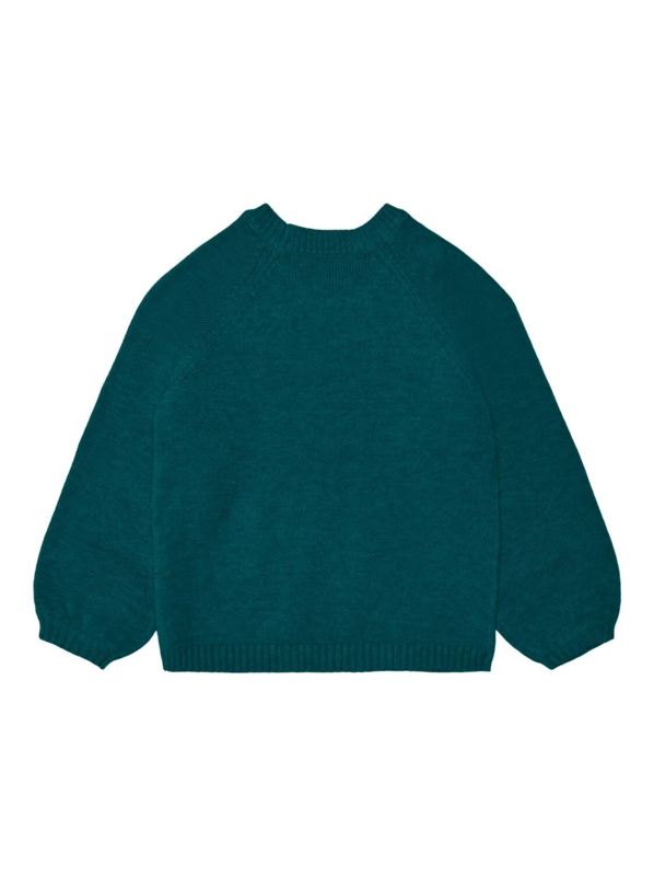 Grøn - deep teal - Only kids - strik trøje - 15263336