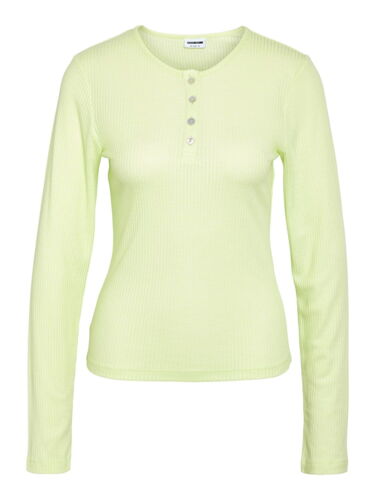 Lime - butterfly -  Noisy May - rib bluse - 27029946