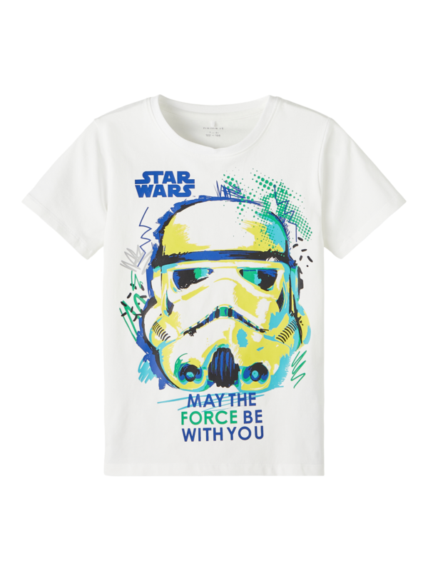 Hvid - bright white - Name it - tshirt - star wars - 13222800