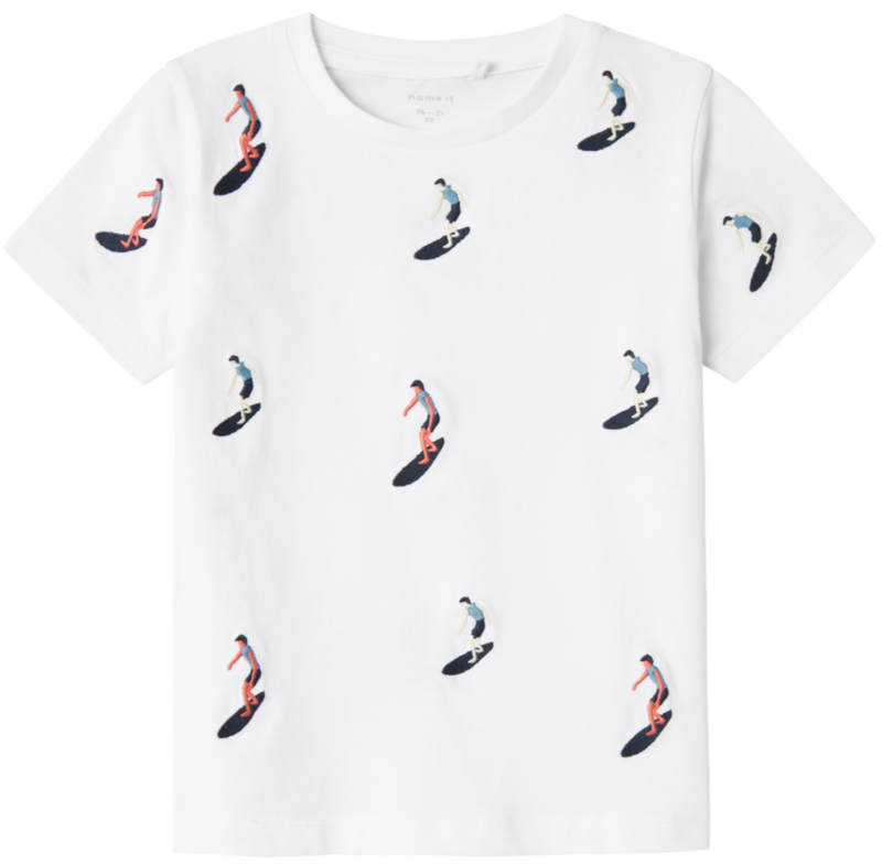 Hvid - bright white - Name it - tshirt - surfers - 13230492