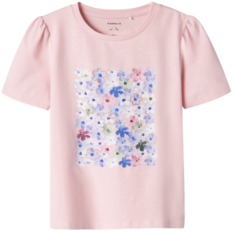 Lyserød - parfait pink - name it - tshirt - blomster - 13230271