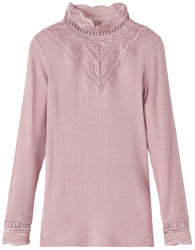 Blush - woodrose - name it - langærmet - rib - blonde - 13211692