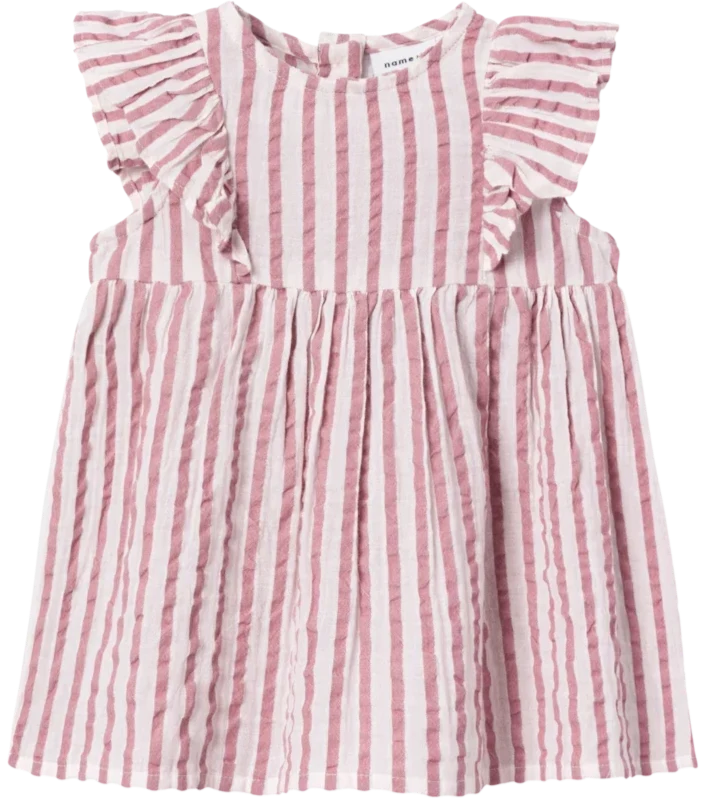 Pink - parfait pink - Name it - stribe kjole - 13229417