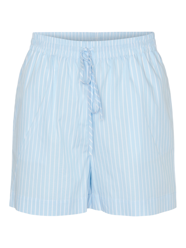 Lyseblå - airy blue - PIECES - shorts - stribet - 17152057