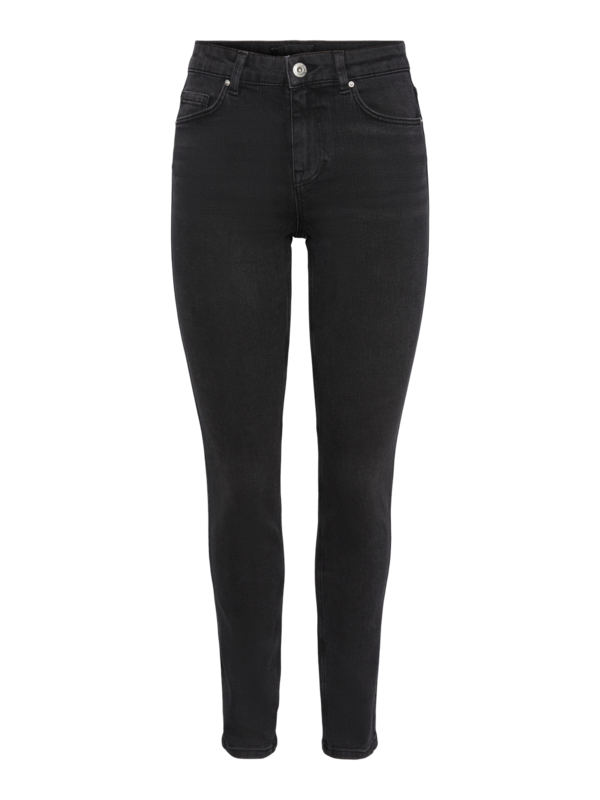 Mørkegrå - dark grey denim - PIECES - jeans - 17141658