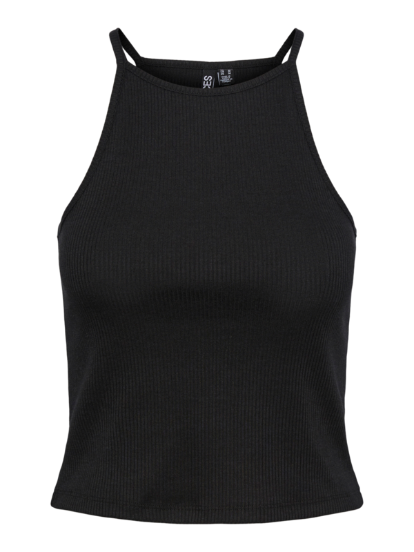 Sort - black - PIECES - rib - top - 17120742