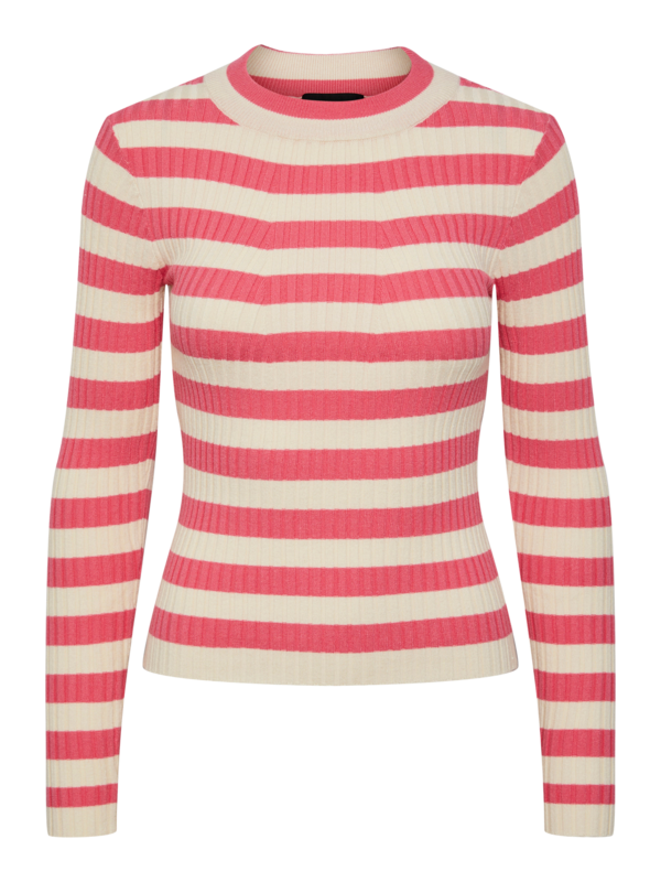 Lyserød/offwhite - Hot pink/WIDE Birch - PIECED - langærmet bluse - 17115047