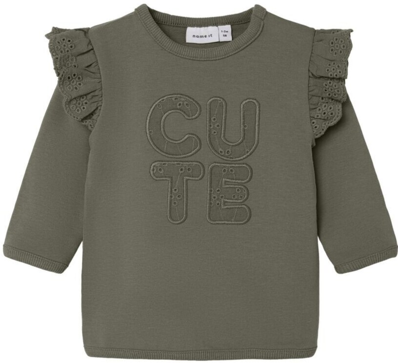 Grøn - Dusty Olive - Name it - sweatshirt - CUTE - 13225704