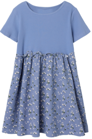 Blå - Vista Blue - Name it - Kjole - 13241513    95% Cotton - Organic, 5% Elastane