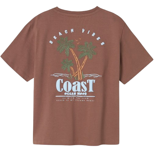 Brun - deep taupe - Name it - tshirt - "Coast" - 13237220