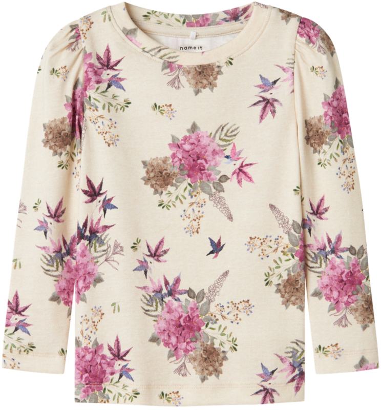 Offwhite - Peyote Melange - Name it - Langærmet - bluse - blomster - 13233733