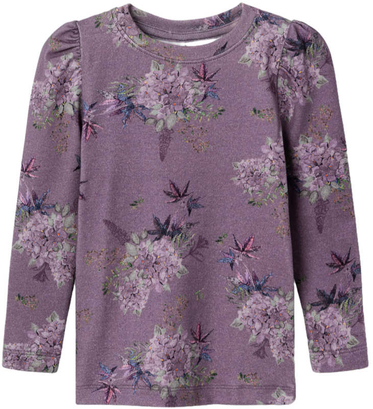 Lilla - Arctic Dusk - Name it - Langærmet - bluse - blomster - 13233733