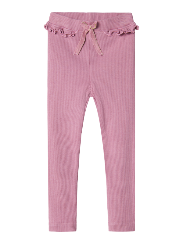 Lyserød - Mauve Orchid - Name it - leggings - sløjfe - 13233738