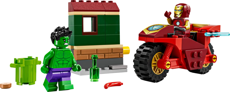 LEGO MARVEL Iron Man med motorcykel og Hulk 76287