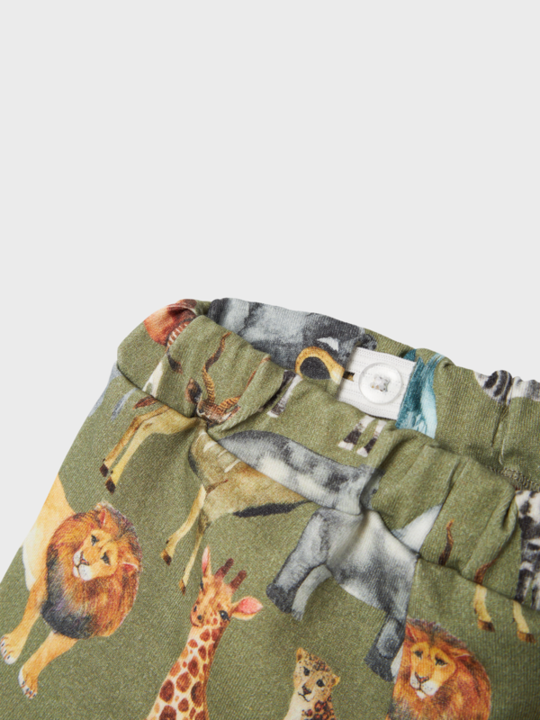 Grøn - Oil green - Name it - Shorts - Afrikanske dyr - 13229731