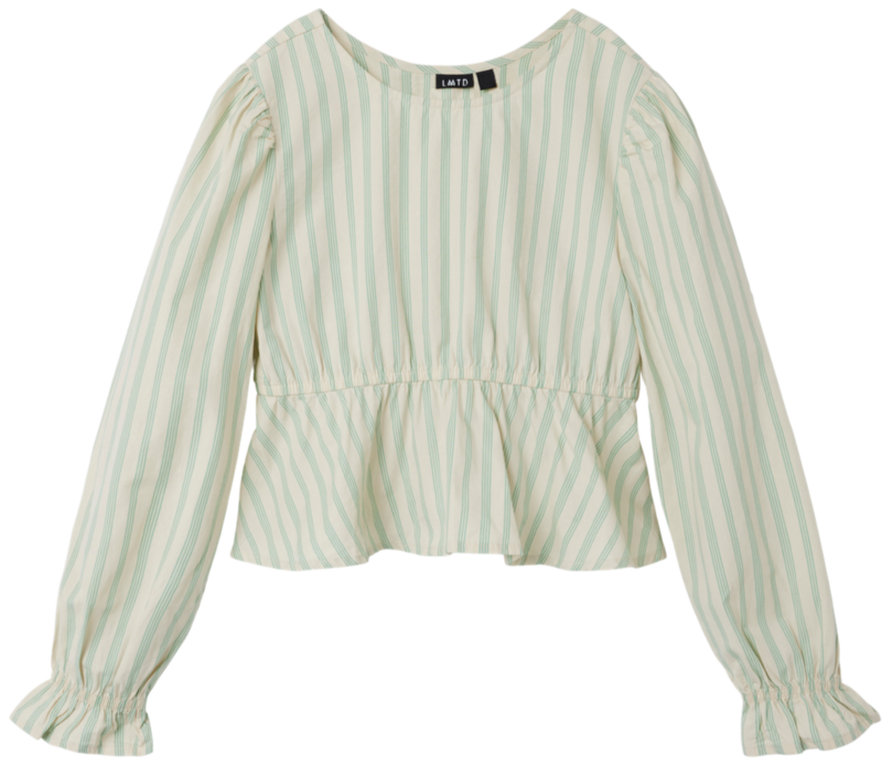 Grøn - Turtledove Creme - Name it - stribet - bluse - 13226202