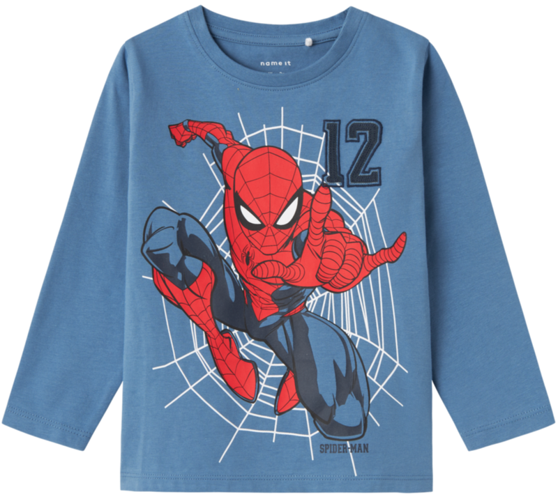 Blå - Coronet Blue - Name it - lnagærmet bluse - Spiderman - 13231947