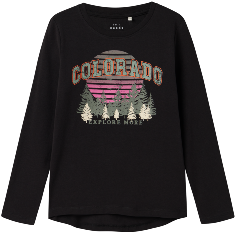 Sort - Black Colorado - Name it - langærmet bluse - "Colorado" - 13224952