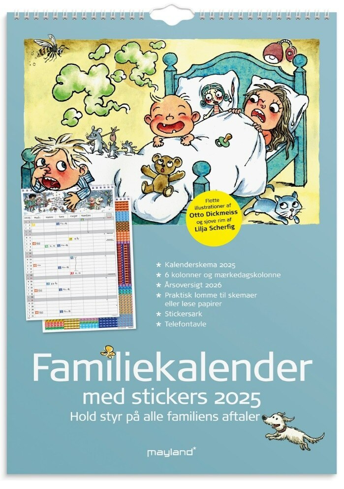 Familiekalender Otto Dickmeiss & Lilja Scherfig 6 kol. A3 2025