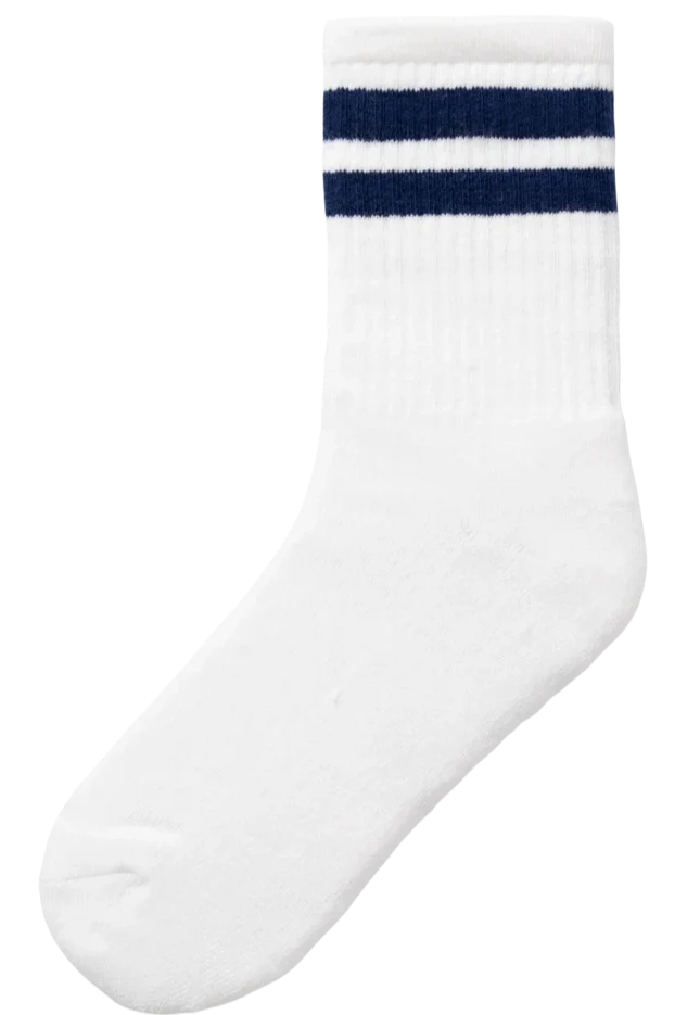 Hvid/blå stribe - Bright white/Blue print - Name it - tennis sokker - 13232362