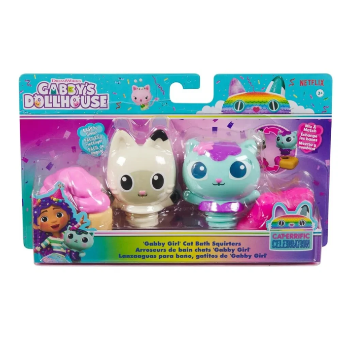 Gabby's Dollhouse Bath Squirter set w/2 figures