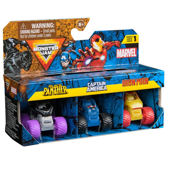 Monster Jam Mini 1:87 Marvel 3 Pack Bundle