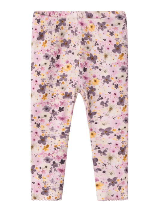 Lyserød - Festival bloom - Name it - Leggings - Blomster - 13231553