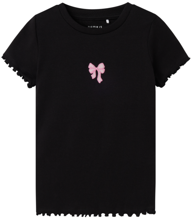 Sort - Black - Name it - Bluse - Sløjfe - 13239597