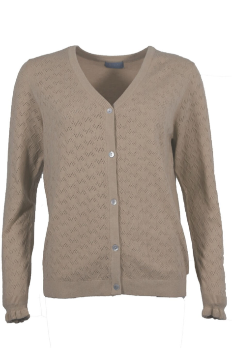 Sand- beige - Ofelia - clover strik cardigan