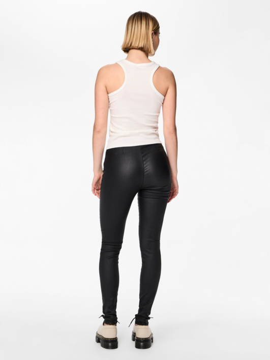 Sort - Black - Pieces - Coated leggings - 17085477