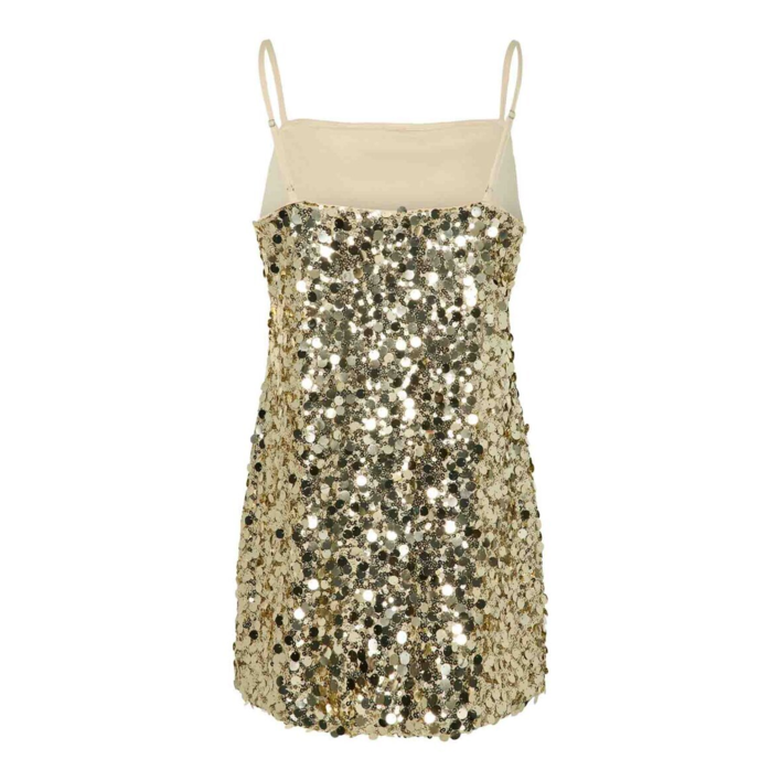 Guld paliet - Sequins - PIECES - Kjole - 17155269  100% Polyester