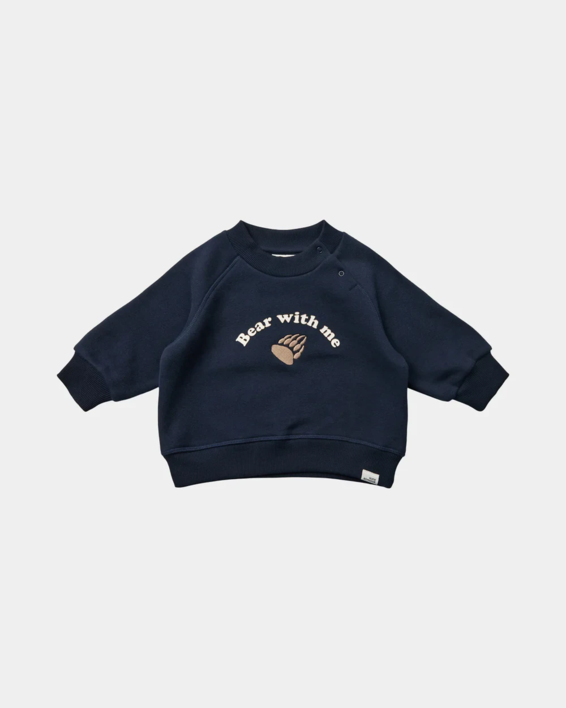 Navy - Dark Blue - Sofie Schnoor - Sweatshirt - "Bear With me" - P243120-5066