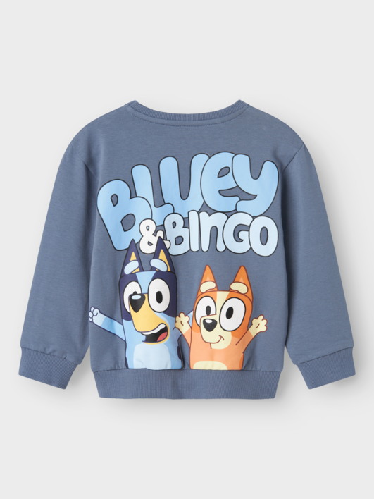 Lyseblå - Flint Stone - Name it - Sweatshirt - Bluey - 13245524