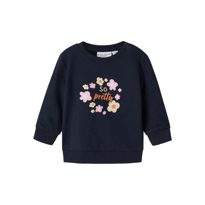 navy - Dark sapphire - name it - sweatshirt med blomster - 13226050