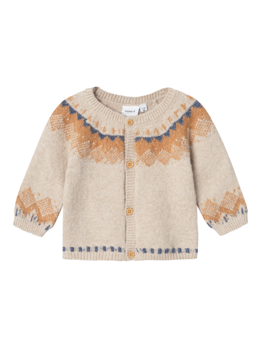 Sand - payote melange - Name it - strik - cardigan - 13233131