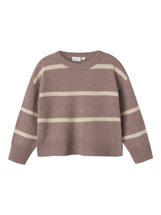 Lilla - Peppercorn - Name it - Strik bluse- beige striber - 13239524