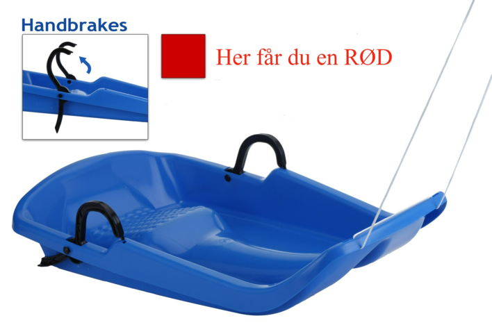 Bobslæde med bremser - RØD