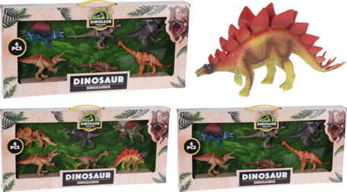 Dinosaur 15 cm 6 dele - 2 forskellige