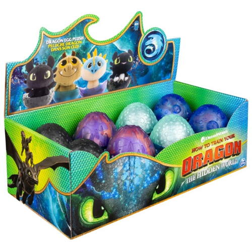 Dragons Plush Dragon Eggs - Lyseblå