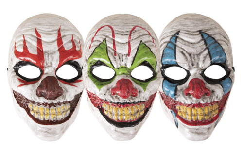 Maske PVC - evil clown - voksen onesize 1 stk