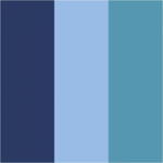 Plus Color tusch, L: 14,5 cm, streg 1-2 mm, himmelblå, marineblå, turkis, 3 stk./ 1 pk.