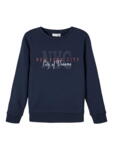 Blå m. print name it sweater 13213495 60% Bomuld, 40% Polyester