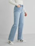 Lys Denim PIECES jeans med vide ben - 17124328