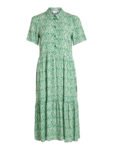 Grøn cloud dancer Vila blomstret kjole - 14088790
