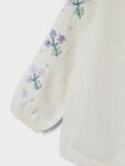 Offwhite - Jet Stream - Name it - Cardigan - broderet lilla blomster - 13227227