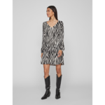 Sort - black - Vila - zebra stribe kjole - 13084533